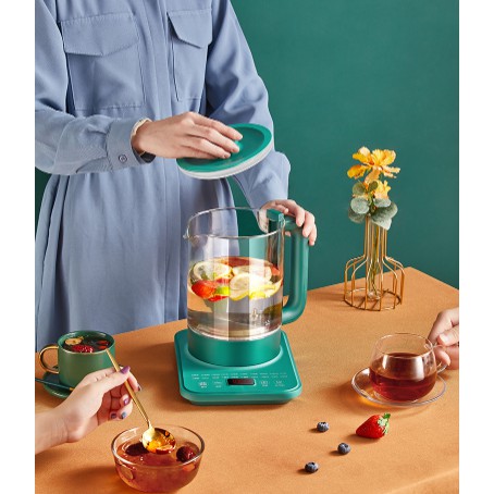 1.8L 1.5L Multifunction Health Pot Glass Electric Kettle Kitchen Cooker ...