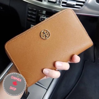 🍃Tory Burch Robinson Saffiano Leather Zip Around MINI Continental Wallet