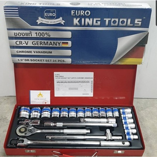 บล็อคชุด 1/2 นิ้ว 6เหลี่ยม (24ตัว) EURO KING TOOLS