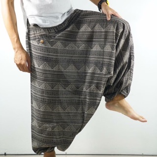 Harem Pants Long (Unisex) กางเกงม้งขายาว กางเกงผ้าฝ้าย (สามเหลี่ยมแถบ)