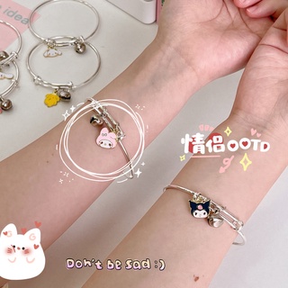 SANRIO สร้อยข้อมือ จี้หยก ลายการ์ตูน Melody Kuromi Hello Kitty น่ารัก เหมาะกับของขวัญ สําหรับนักเรียนหญิง