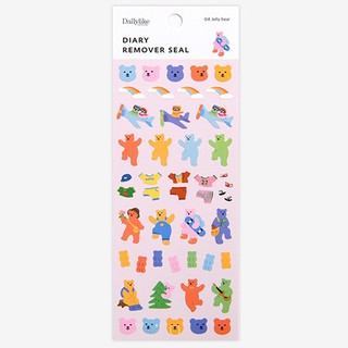 Diary Remover Seal Sticker - 04 Jelly bear สติ๊กเกอร์