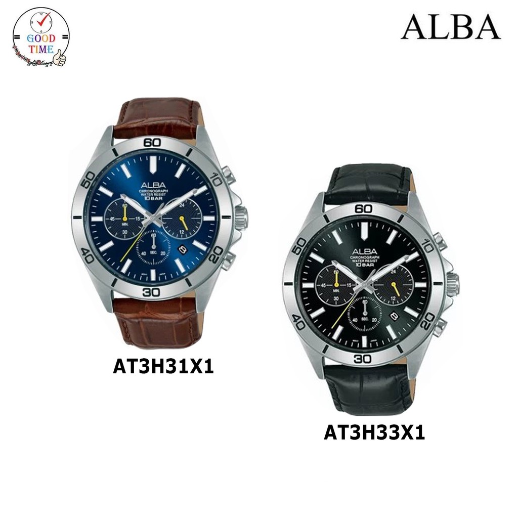 Alba Active Chronograph นาฬิกาข้อมือผู้ชาย รุ่น AT3H31X, AT3H33X1 (สินค้าใหม่ ของแท้ มีใบรับประกัน)
