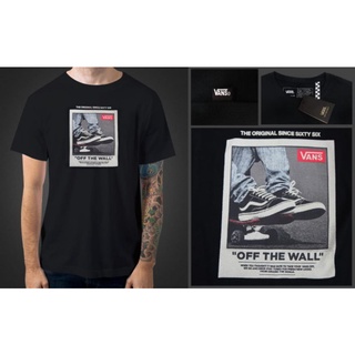 [S-5XL]Vans 320 เสื้อยืด ลายสเก็ต สีทอง