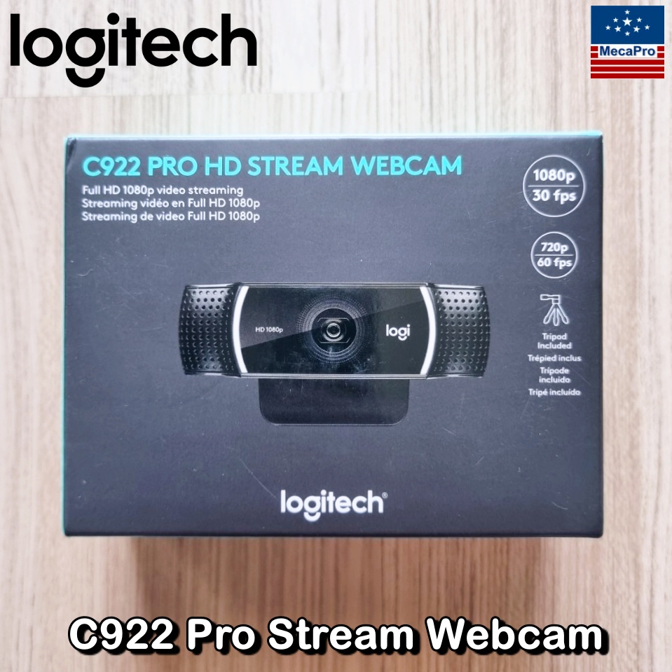 Logitech® C922 Pro Stream Webcam โลจิเทค เว็บแคม สำหรับการสตรีมโดยเฉพาะ 1080P Camera for HD Video, with Tripod