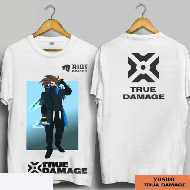 เสื้อยืดพันธมิตร Yasuo Trua Damage เสื้อยืด | เสื้อเชิ้ตแขนสั้น yasuo