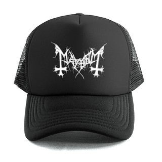 Mayhem - หมวกทรัคเกอร์ / หมวก | Merch เครื่องดนตรี | หมวกตาข่าย | โลหะสีดํา | | Unisex