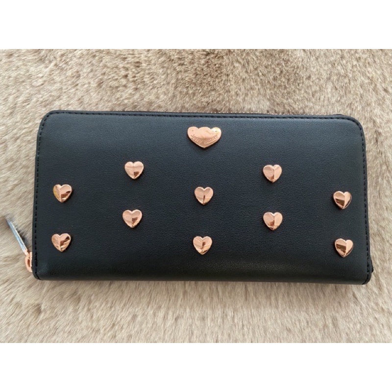 NEW! ของใหม่! กระเป๋าสตางค์ เจลลี่ บันนี่ แท้! JELLY BUNNY WALLET กระเป๋าเงินใบยาว สีดำ อะไหล่โรสโกล