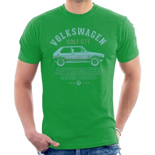 เสื้อยืดลําลอง ผ้าฝ้ายแท้ พิมพ์ลาย Volkswagen Blue Golf GTI Repairs แฟชั่นสําหรับผู้ชาย