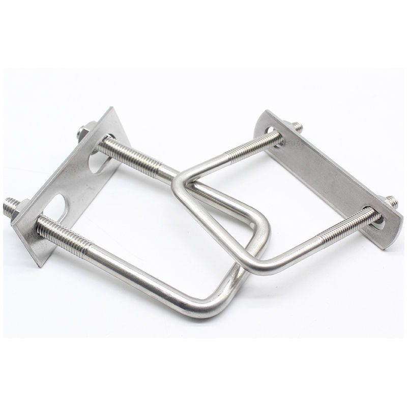 ๑✈∋M6M8M10 สลักเกลียวมุมขวาหัวเข็มขัด u-type สกรูยึดสแควร์หลอดคลิปฮาร์ดแวร์ fastener square tube cli