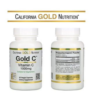 California Gold Nutrition, Gold C, Vitamin C, 1,000 mg, 60 Veggie Capsules