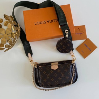 LV LOUIS VUITTON Multi Pochette Accessoires - Digital Exclusive Pre Launch หนังแท้💯%