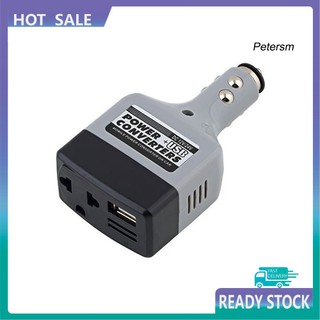 Rx* อะแดปเตอร์แปลงอินเวอร์เตอร์ USB DC 12V 24V เป็น AC 220V สําหรับรถยนต์