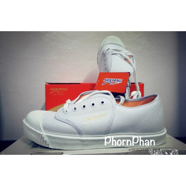 รองเท้าผ้าใบนักเรียน NANYANG (นันยาง) สีขาว