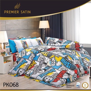 Premier Satin 🌸PK068🌸 ชุดเครื่องนอนยี่ห้อพรีเมียซาติน ลายลายทั่ไป ลายดอกไม้ ลายกราฟฟิค ลิขสิทธ์แท้ 100%