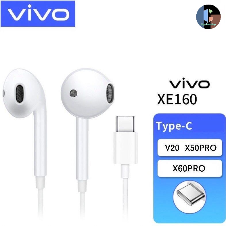 หูฟังVivo TypeC รุ่นX50 XE160 ของแท้ เสียงดี หูฟังวีโว่ หูฟังTYPEC Vivo รุ่น V20Pro V21 X50Pro X60Pro คุยสายได้