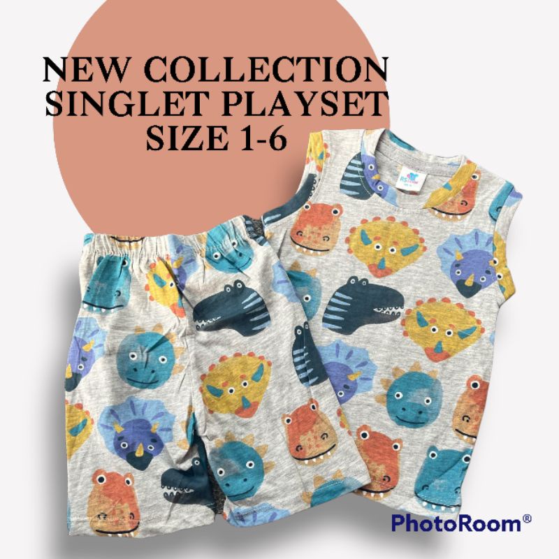 NEW DESIGN SINGLET PLAYSET BRAND RS SELLER SIZE 1-6Y