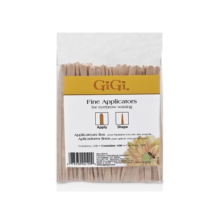 GiGi ไม้พายขนาดเล็ก สำหรับป้ายแว็กซ์บริเวณขนคิ้ว (Fine Applicators for Eyebrowns) - 100 ชิ้น