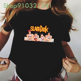 เสื้อยืดแขนสั้นลําลอง พิมพ์ลายอนิเมะ Slam Dunk Basketball 90s สไตล์ฮาราจูกุ สตรีท สําหรับผู้หญิง