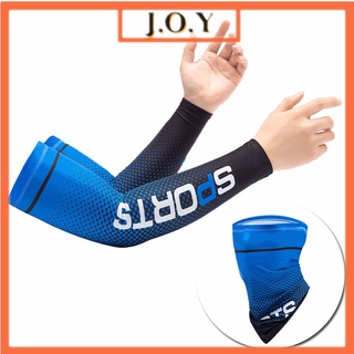 J.o.y SPORTS ผ้าน้ําแข็ง ระบายอากาศ วิ่ง แขน แฟชั่น ป้องกันรังสียูวี ฟิตเนส บาสเก็ตบอล ข้อศอก แผ่นกีฬา ขี่จักรยาน กลางแจ้ง เครื่องอุ่นแขน #035