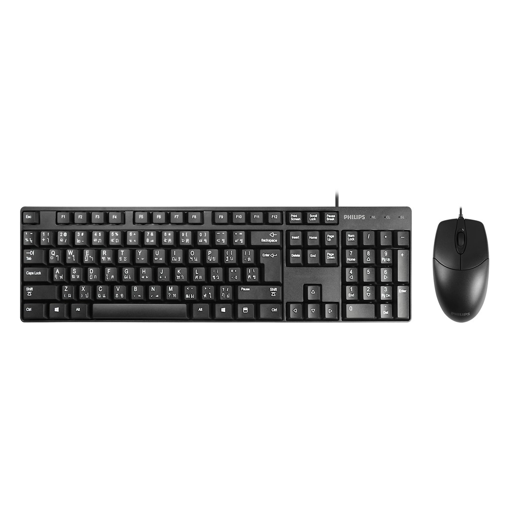 Philips SPT6254 Wired Office Keyboard Mouse Combo