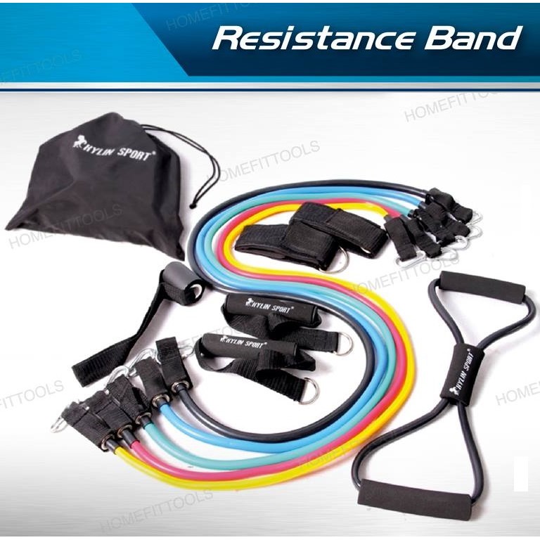 ยางยืดออกกำลังกาย ยางดึงออกกำลังกาย สายแรงต้าน ยางยืด ออกกำลังกาย Resistance Band -Homefittools