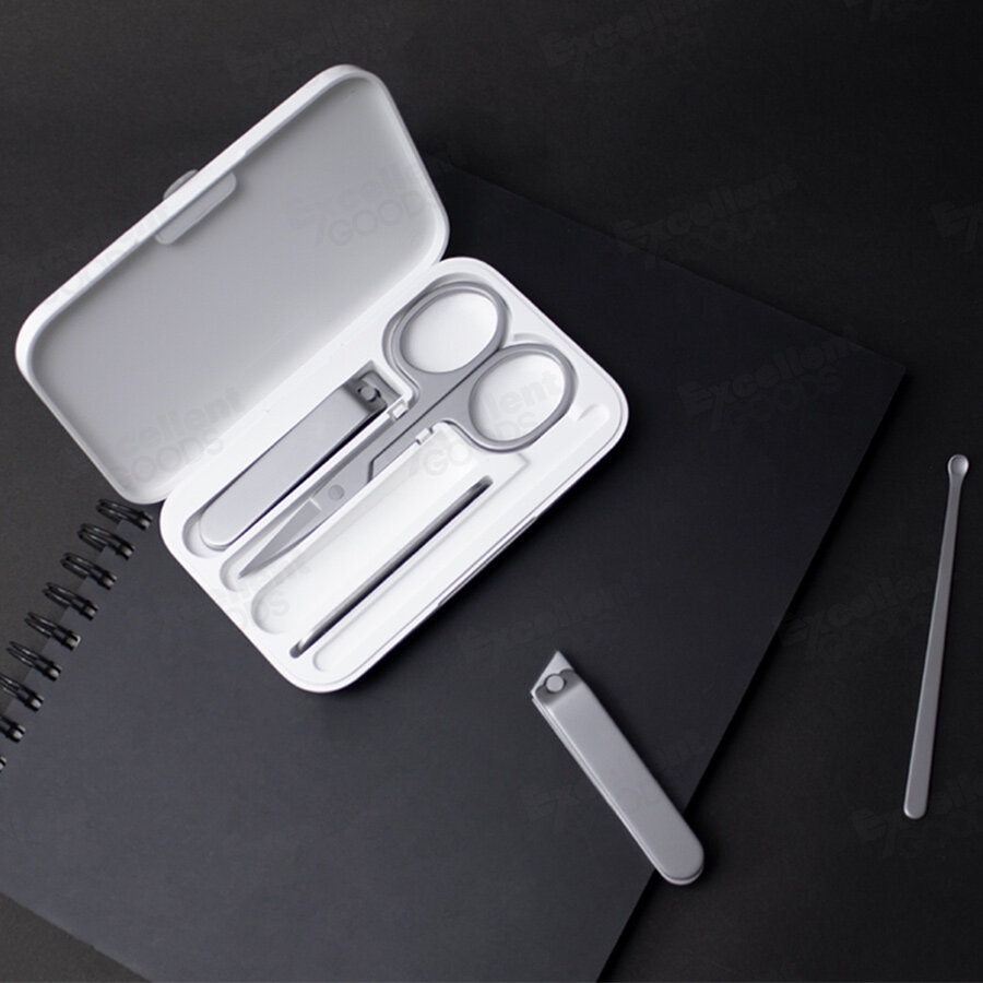 [ของแท้]ชุดกรรไกรตัดเล็บยี่ห้อXiaomi Mijia Nail Clipper Set 5Pcs Stainless Manicure Pedicure Nail Clipper Cutter Nail Fi
