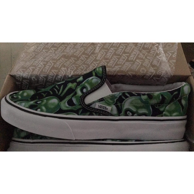 vans x supreme skull pile slip on #ส่งฟรี