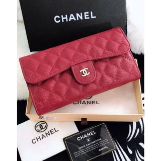 กระเป๋าสตางค์ chanel ใช้เเล้วเฮงมากกหนังคาเวียร์ สวยตรงปก งานดีมาก