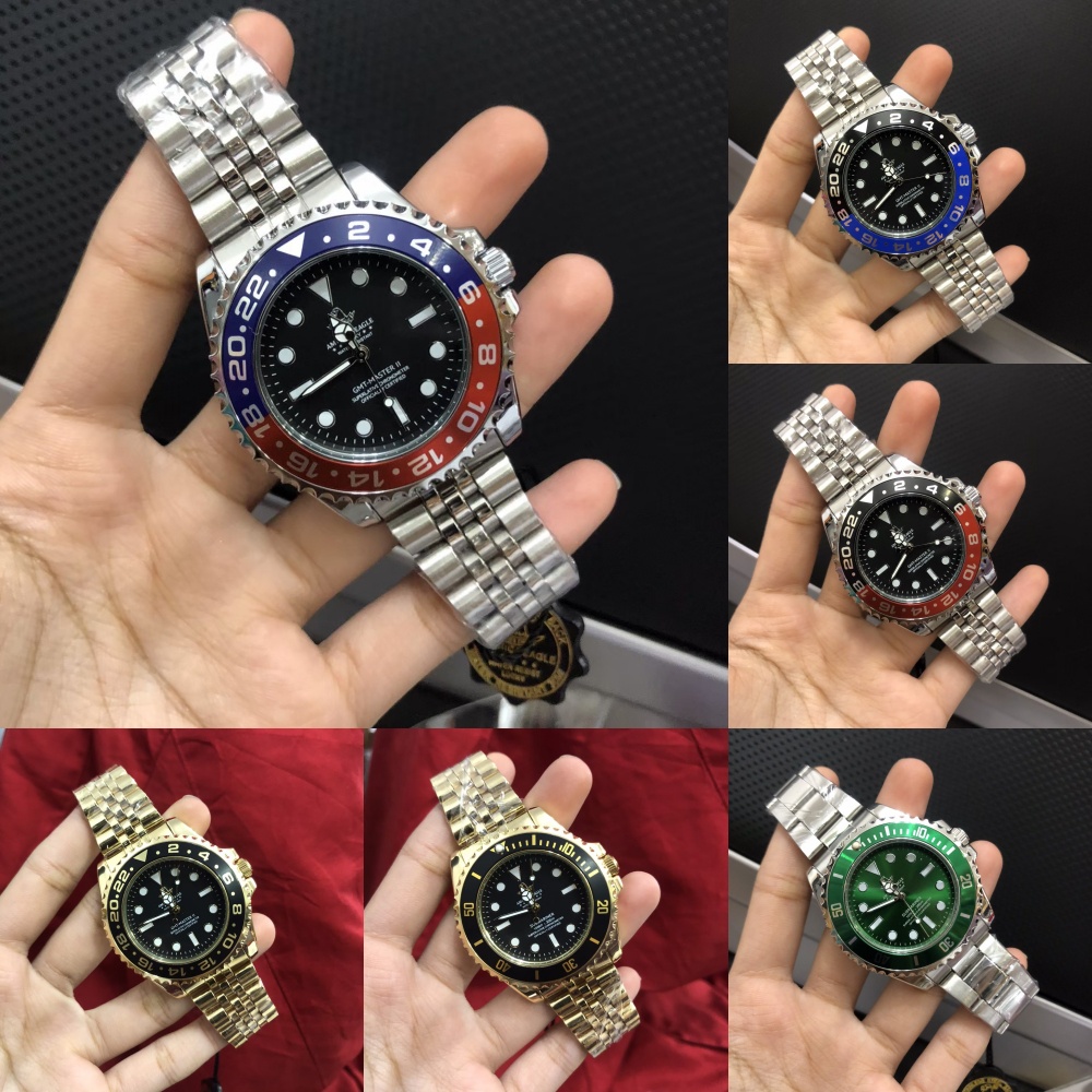 💥Amarica Eagle (ชื่อใหม่Grand Eagle) นาฬิกาแท้กันน้ำ  เซ็ทเวลา