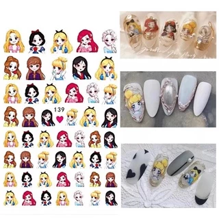 🎀สติกเกอร์ติดเล็บ สติกเกอร์เจ้าหญิง ดอกเดซี่หน้ายิ้ม