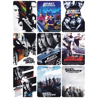 โปสเตอร์ Fast &amp; Furious  ภาค 1-7 ขนาด 11.5 X 16.5 นิ้ว (A3)