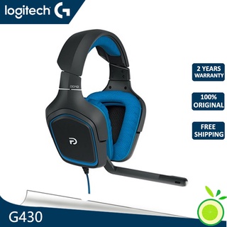 logitech g430 7.1 หูฟังพร้อมไมโครโฟนไร้เสียงรบกวนปรับระดับได้สําหรับ pc