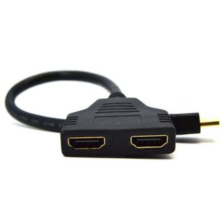 เฮทดีเอ็มไอ Male To 2x เฮทดีเอ็มไอFemale Y Splitter Adapter Cable (Black)#557