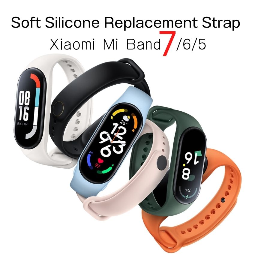 สําหรับ Xiaomi Mi Band 7 สายคล้องคอซิลิโคนสร้อยข้อมือสําหรับ Mi Band Band 6 5 อุปกรณ์เสริมสมาร์ทวอทช