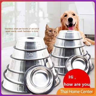 ชามอาหารสแตนเลส ชามอาหารสัตว์เลี้ยง ชามหมา ชามแมว ชามอาหารสัตว์เลี้ยง Stainless steel pet bowl