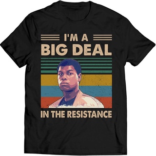 เสื้อยืดคอกลมเสื้อยืด พิมพ์ลายภาพยนตร์ Im A Big Deal in The Resistance Star Wars สไตล์วินเทจS-4XL