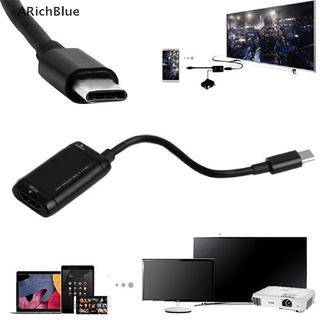 Arichblue อะแดปเตอร์สายเคเบิ้ล Usb-C Type C เป็น Hdmi Usb 3.1 สีดํา สําหรับแท็บเล็ต Mhl Android Mobile