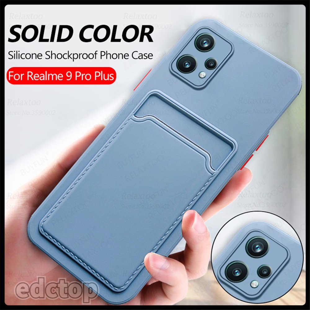Card Wallet Back Case For Oppo Realme 9 Pro Plus Silicone Soft Cover Realme9 Pro+ Realmi Realmy 9Pro 9i Camera Fundas