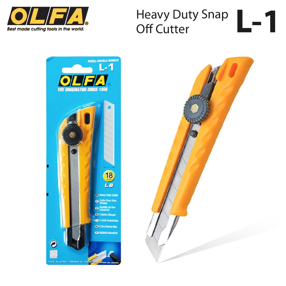 คัตเตอร์ มีดคัตเตอร์ คัทเตอร์ ขนาดใหญ่ OLFA Cutter  รุ่น L-1 /  ใบมีด LB-10 [S24]