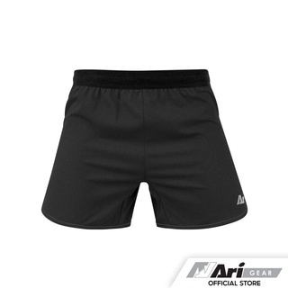 ARI MENS ALLROUND 3" RUNNING SHORTS - BLACK/SILVER กางเกงวิ่งชาย อาริ ออราวน์ 3 นิ้ว สีดำ