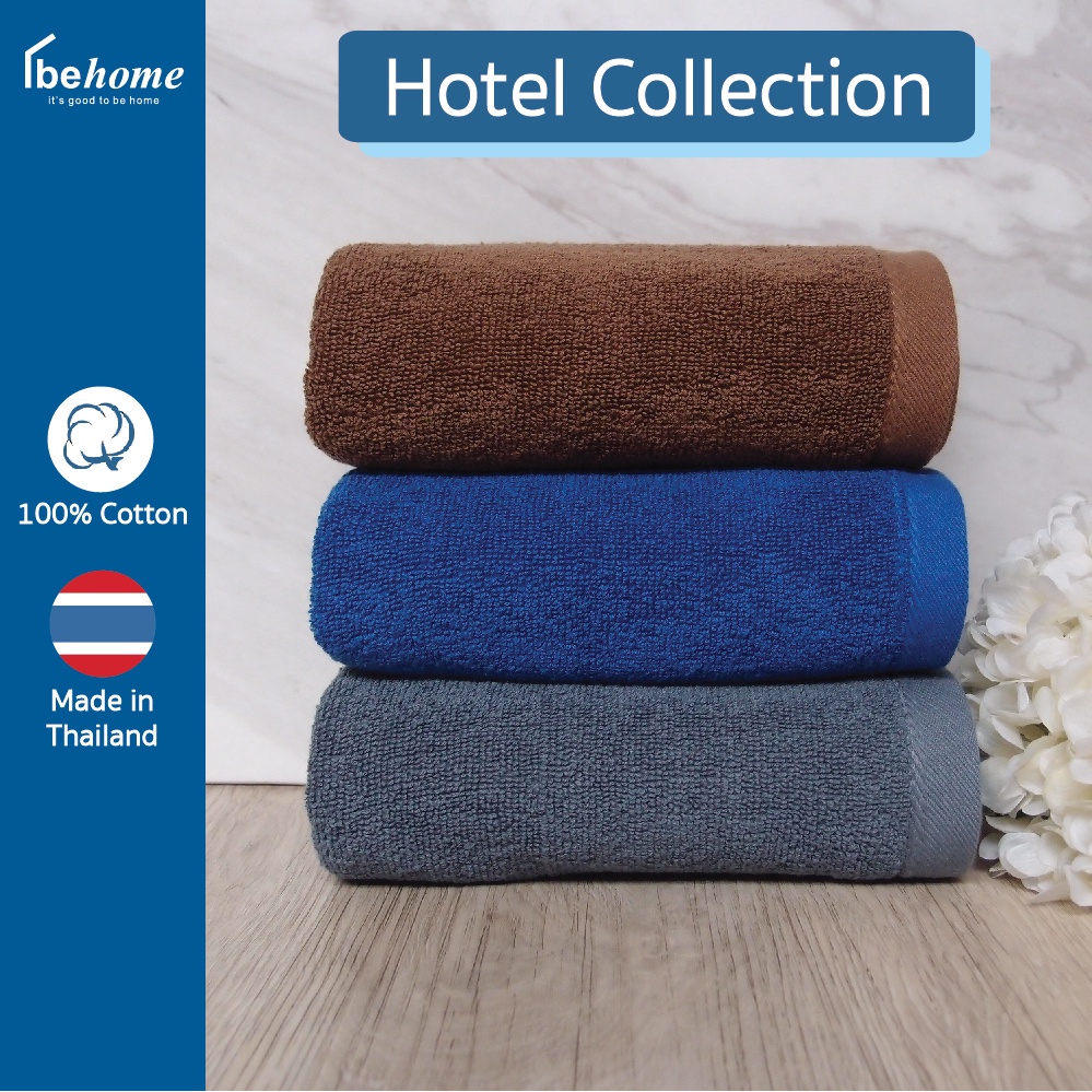 behome ผ้าเช็ดผม/เช็ดมือ Hotel Collection ขนาด 15”x30” ด้ายคู่ เกรดA 1 ผืน