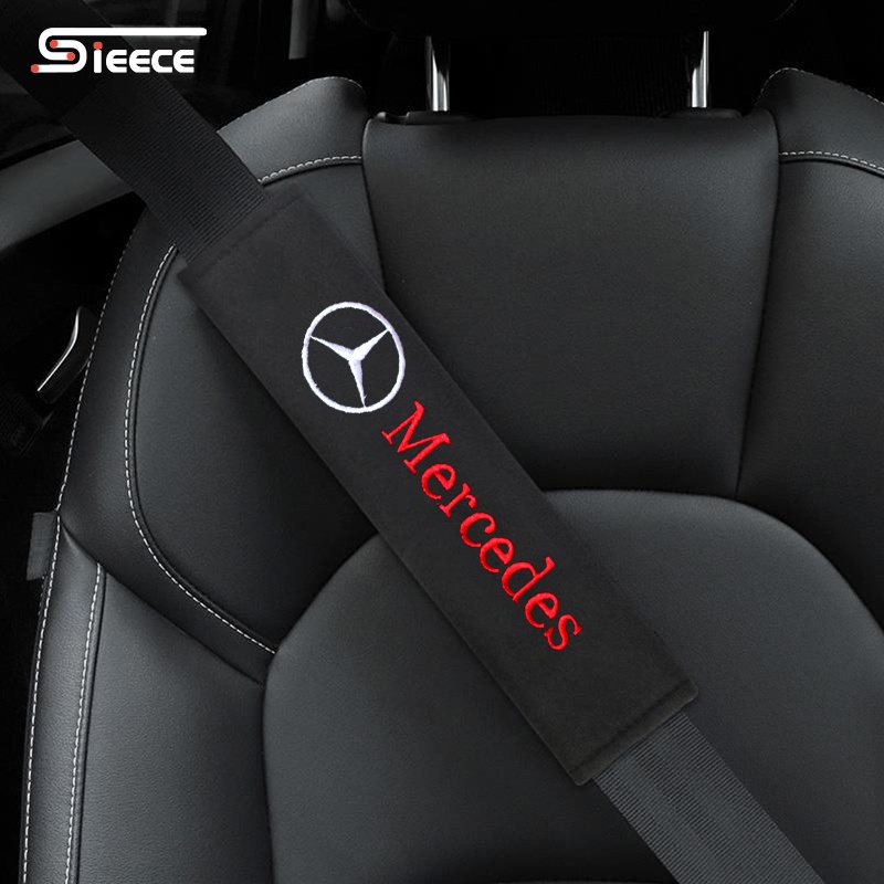 Sieece ที่หุ้มเข็มขัดนิรภัยรถยนต์ สำหรับ Mercedes Benz W124 W204 W202 W203 W212