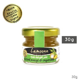 Lamoonn Jam แยมมะพร้าว มะม่วง น้ำอ้อย // Siam Delight Jam // **Low Sugar** ขวดเล็ก 30g // แยมละมุน