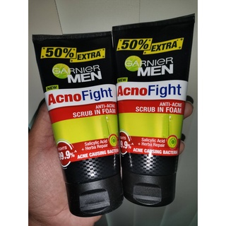 (หลอดใหญ่)GARNIER ACNOFIGHT TURBOLIGHT 150 ml การ์นิเย่ โฟม 150 มล.พร้อมส่ง