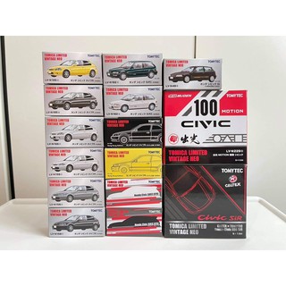 TOMICA LIMITED TOMYTEC HONDA CIVIC EG EK9 EF รถเหล็ก ของแท้ ล้อยาง ขนาด 1/64