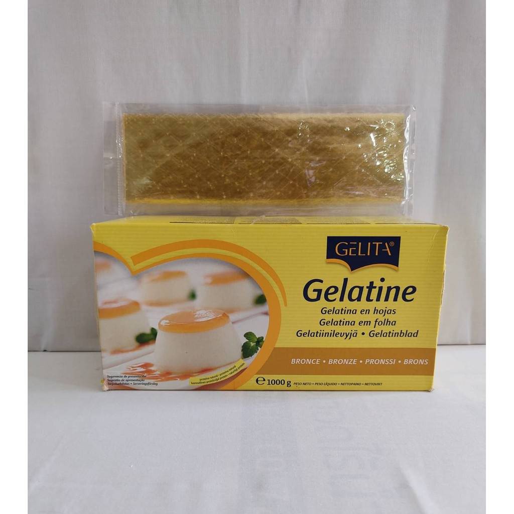 แผ่นเจลาติน ตรา GELITA  แบ่งบรรจุ 10 แผ่น / แพ็ค**สินค้าแบ่งบรรจุใส่ถุงนะคะ ไม่ได้ขายเป็นกล่อง**