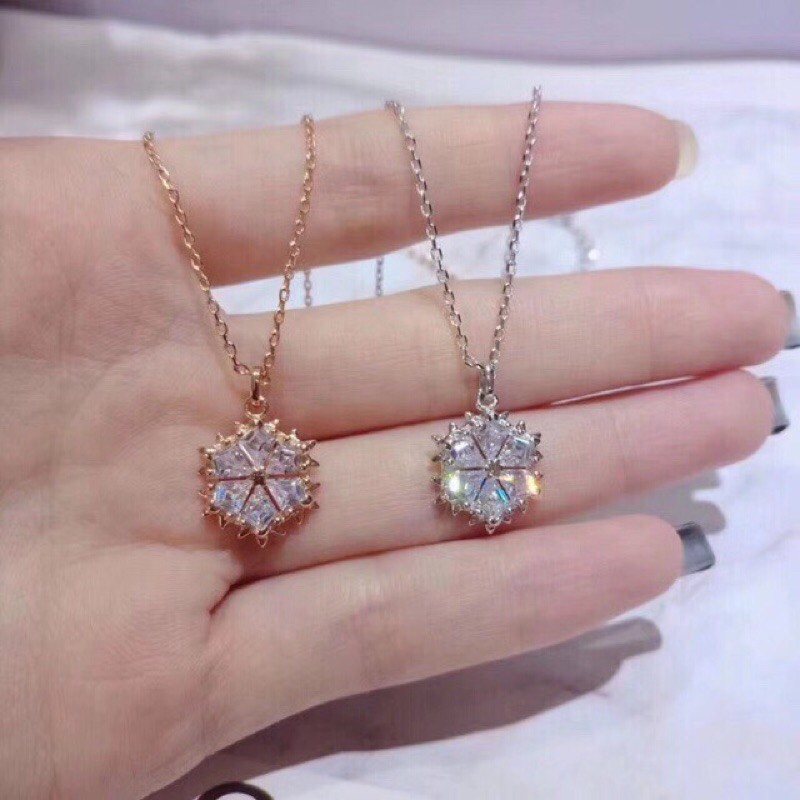 [พร้อมส่ง] Swarovski Magic Pendant สวารอฟสกี้ ของแท้ 100% สร้อยคอ ของขวัญสำหรับคนพิเศษ พร้อมส่ง雪花项链
