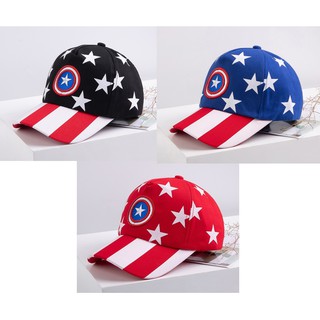 หมวกเด็ก ทรงเบสบอล ลายกัปตันอเมริกา Captain America