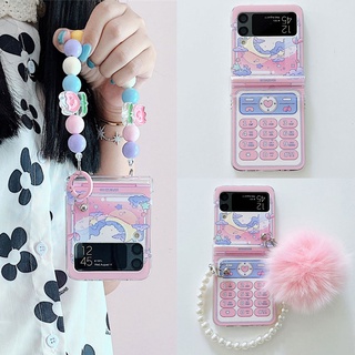 มีสินค้า เคสโทรศัพท์ Samsung Z Flip 3 Z Flip 4 เคสโทรศัพท์การ์ตูนน่ารัก